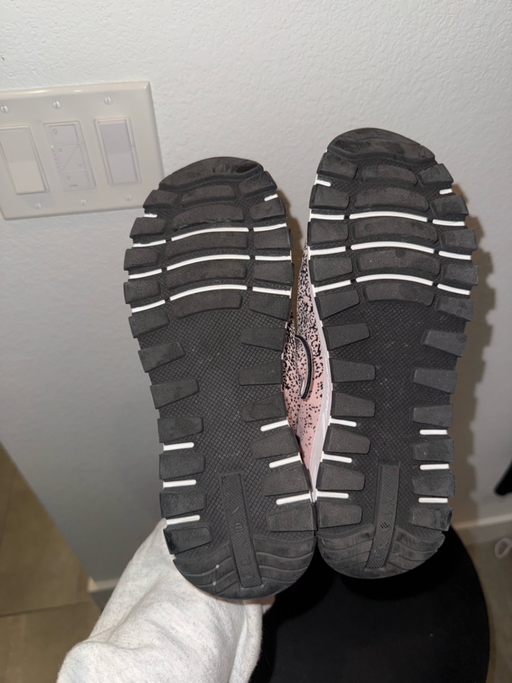 Prada Pink and Black Knit Slip-On Sneakers - Picture 5 of 6